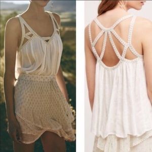 Vanessa Virginia strappy embellished tank